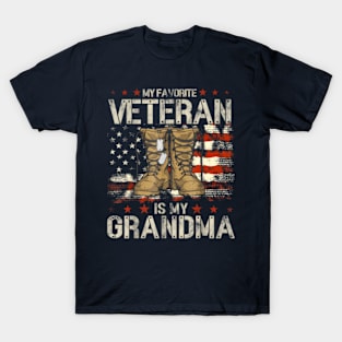 My Favorite Veteran Is My Grandma Proud T-Shirt